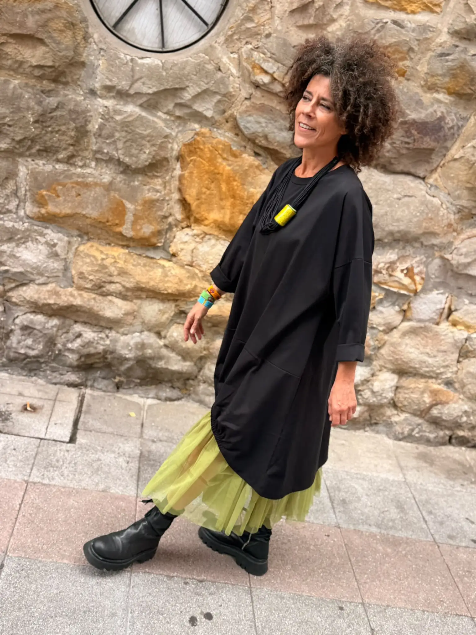 Vestido con tul Aida - Imagen 3